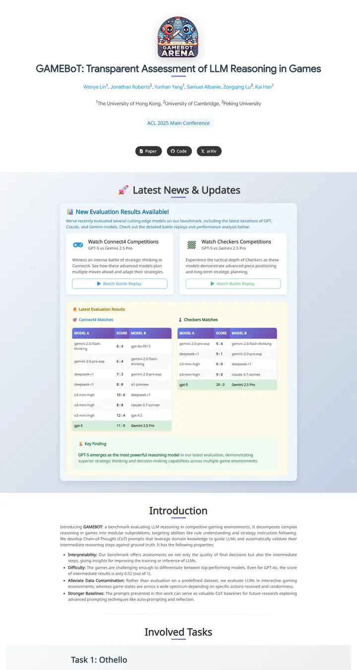 GAMEBoT: Transparent Assessment of LLM Reasoning in Games