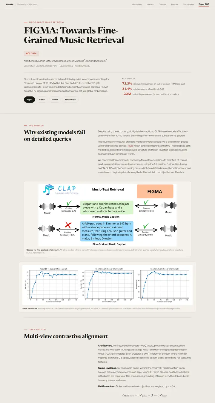 FIGMA: Towards FIne-Grained Music retrievAl