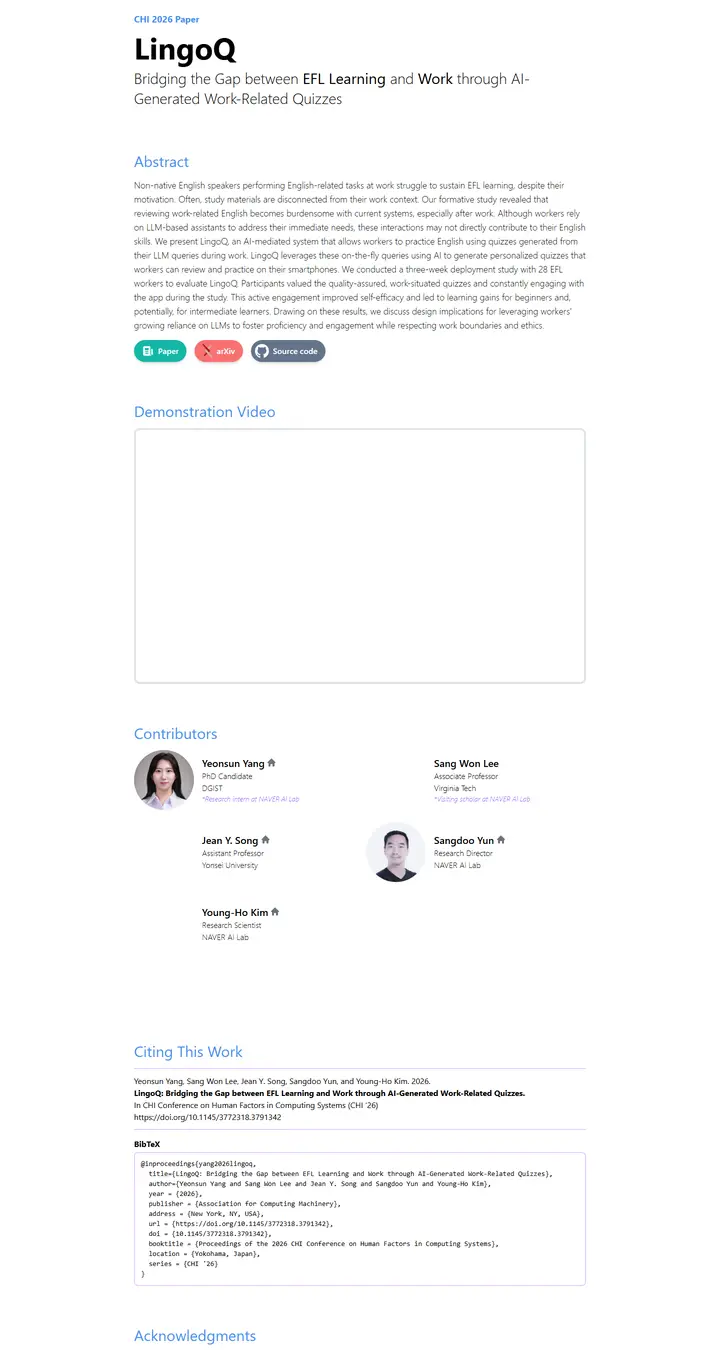 LingoQ: Bridging the Gap between EFL Learning and Work through AI-Generated Work-Related Quizzes