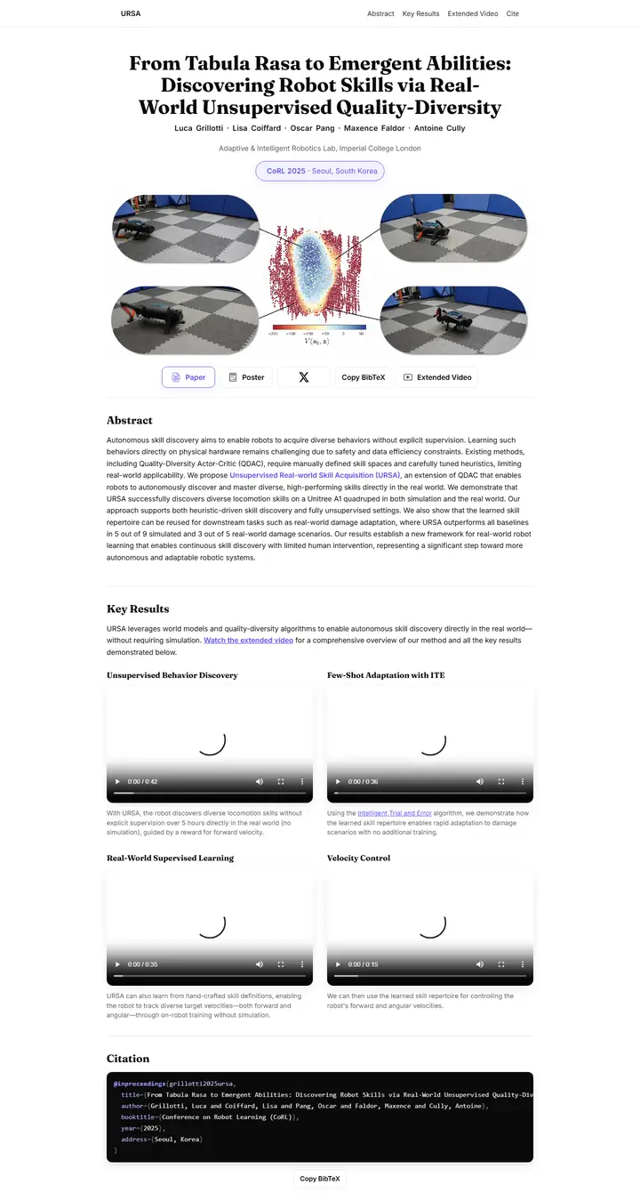 From Tabula Rasa to Emergent Abilities: Discovering Robot Skills via Real-World Unsupervised Quality-Diversity