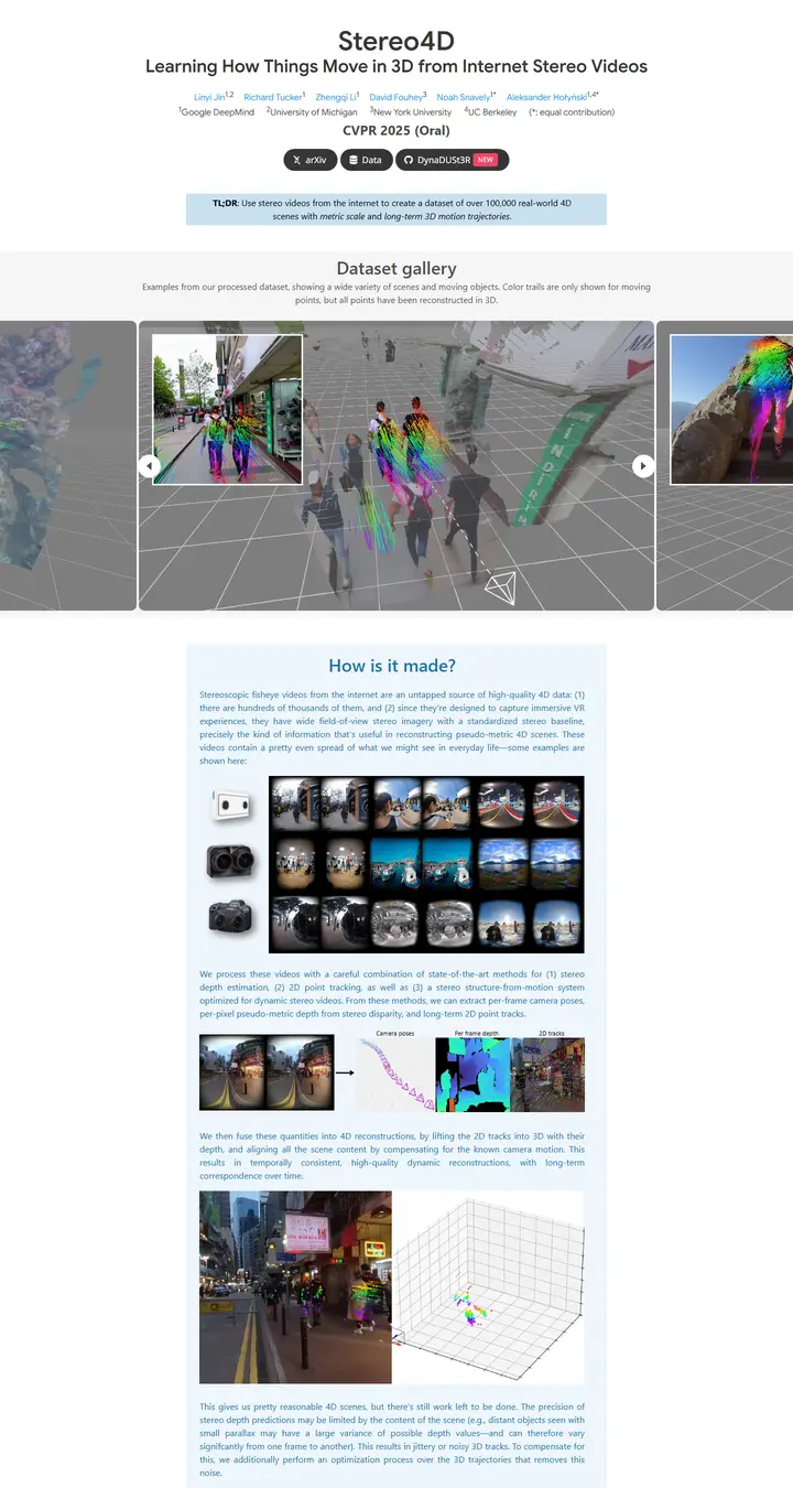 Stereo4D: Learning How Things Move in 3D from Internet Stereo Videos