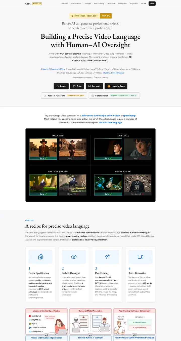 Building a Precise Video Language with Human-AI Oversight
