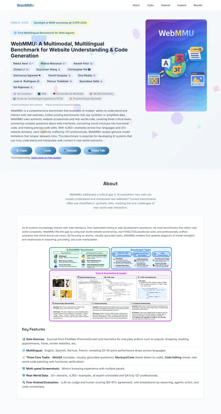 WebMMU: A Benchmark for Multimodal Multilingual Website Understanding and Code Generation