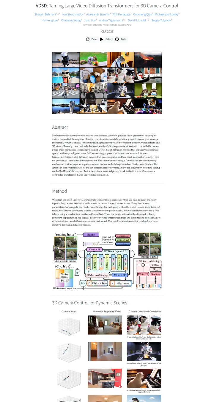 VD3D: Taming Large Video Diffusion Transformers for 3D Camera Control
