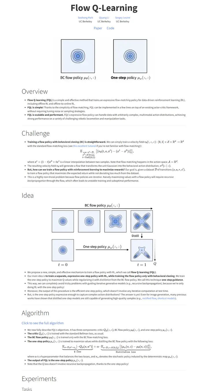 Flow Q-Learning