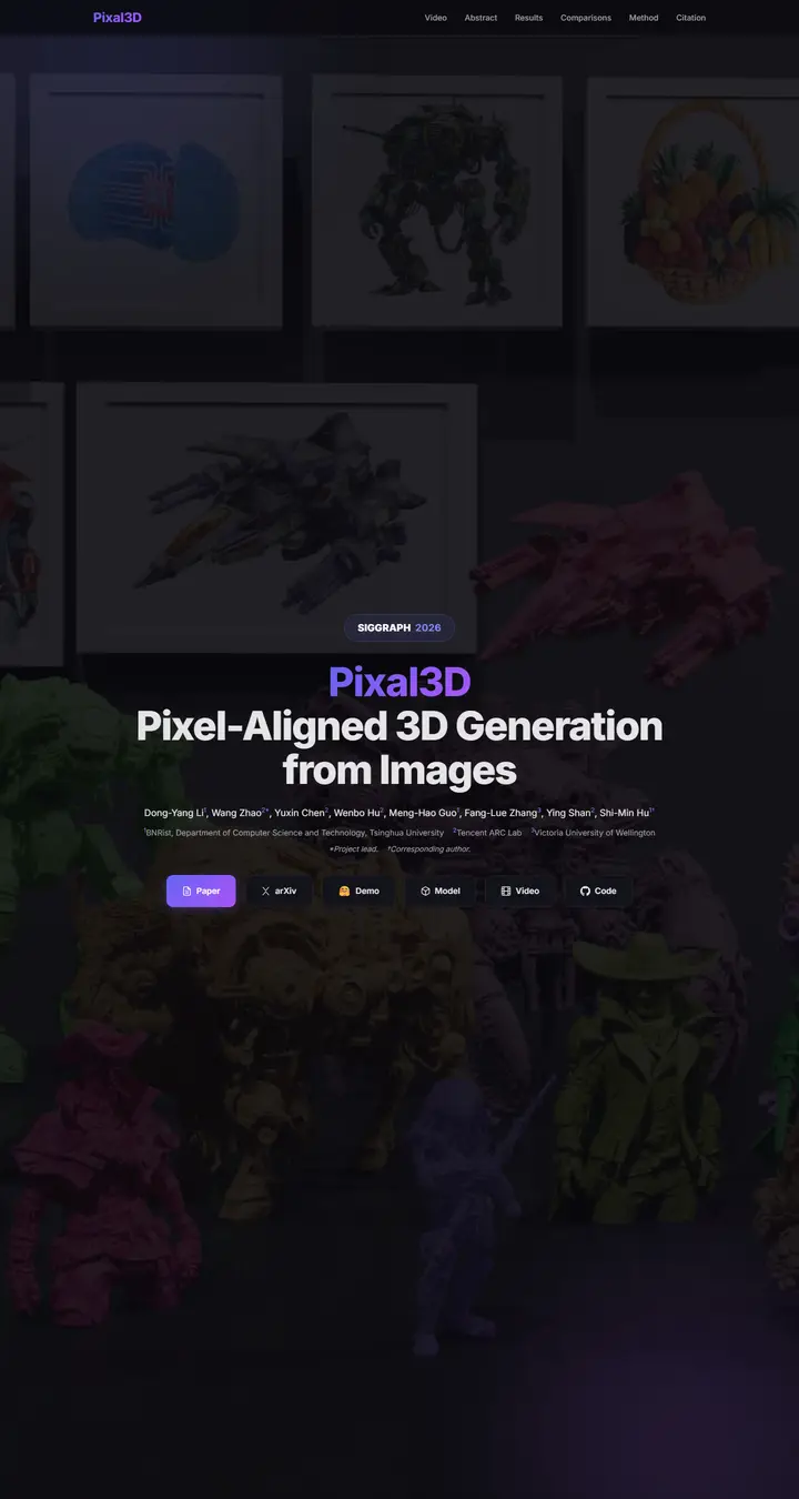 Pixal3D: Pixel-Aligned 3D Generation from Images